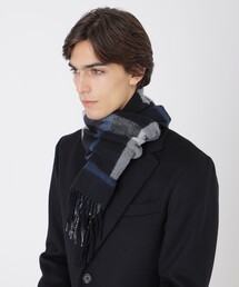 クレストブリッジチェックリバーシブルマフラー