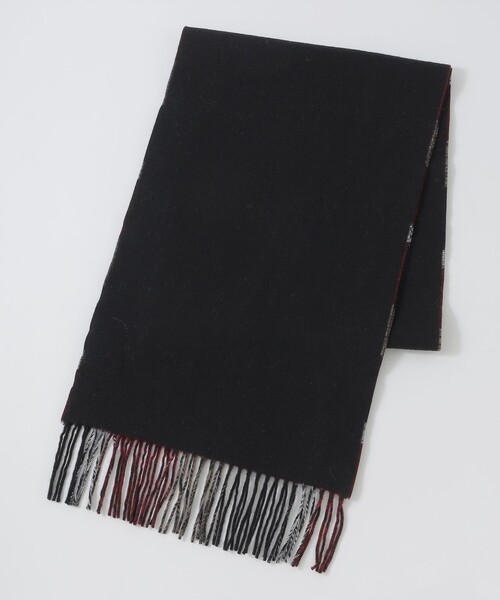 BLACK LABEL CRESTBRIDGE（ブラックレーベル・クレストブリッジ）の「クレストブリッジチェックリバーシブルマフラー（マフラー・メンズ・ベージュ系その他3/ブラック・FREE）」の5枚目の写真