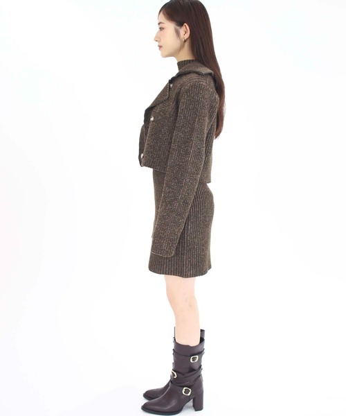 Luan(ルアン)の「【Luan】RIB KNIT ENSEMBLE/リブニットアンサンブル(ニット/セーター・レディース・ブラウン/グレー・FREE)」の15枚目の写真