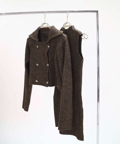 Luan(ルアン)の「【Luan】RIB KNIT ENSEMBLE/リブニットアンサンブル(ニット/セーター・レディース・ブラウン/グレー・FREE)」の20枚目の写真