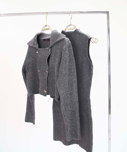 Luan(ルアン)の「【Luan】RIB KNIT ENSEMBLE/リブニットアンサンブル(ニット/セーター・レディース・ブラウン/グレー・FREE)」の19枚目の写真