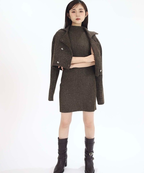 Luan(ルアン)の「【Luan】RIB KNIT ENSEMBLE/リブニットアンサンブル(ニット/セーター・レディース・ブラウン/グレー・FREE)」の17枚目の写真