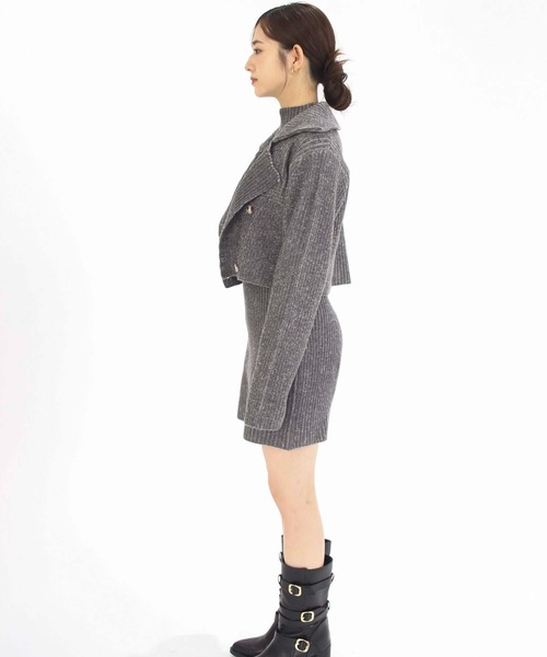 Luan(ルアン)の「【Luan】RIB KNIT ENSEMBLE/リブニットアンサンブル(ニット/セーター・レディース・ブラウン/グレー・FREE)」の6枚目の写真