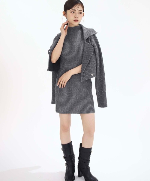 Luan(ルアン)の「【Luan】RIB KNIT ENSEMBLE/リブニットアンサンブル(ニット/セーター・レディース・ブラウン/グレー・FREE)」の10枚目の写真
