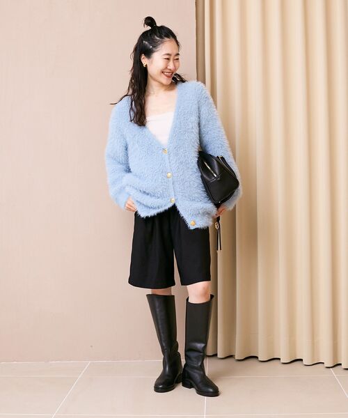 le.coeur blanc(ルクールブラン)の「タックデザインハーフパンツ(その他パンツ・レディース・キャメル/ブラック・38)」の12枚目の写真