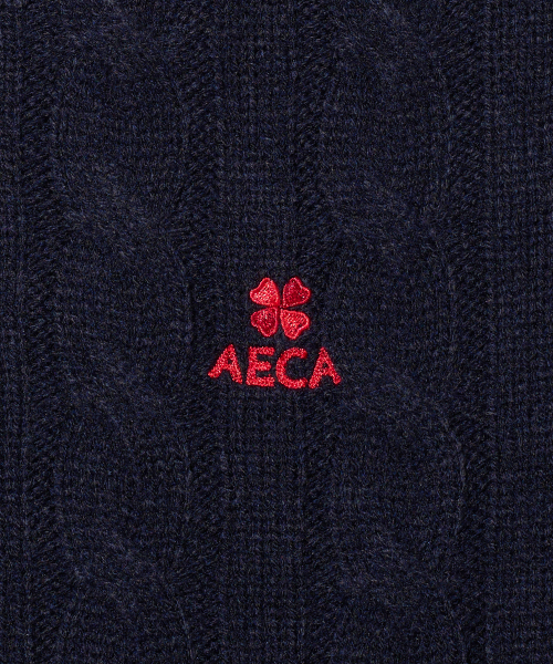 AECA(エイカ)の「AECA CLOVER CASUAL CABLE KNIT-NAVY(ニット/セーター・メンズ・その他・MEDIUM/LARGE/SMALL)」の4枚目の写真