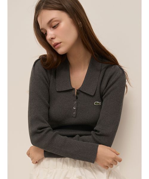 LACOSTE/ポロリブニット（ニット/セーター）｜SNIDEL（スナイデル）の