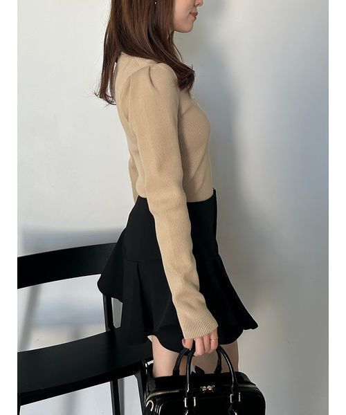 SNIDEL（スナイデル）の「LACOSTE/ポロリブニット（ニット/セーター・レディース・その他/ホワイト/キャメル/グレー・F）」の21枚目の写真