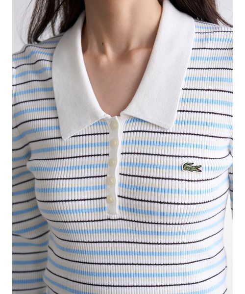 SNIDEL（スナイデル）の「LACOSTE/ポロリブニット（ニット/セーター・レディース・その他/ホワイト/キャメル/グレー・F）」の18枚目の写真