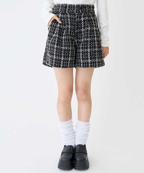 LOVETOXIC（ラブトキシック）の「オトナ映えホリデ-ツイ-ドショ-トパンツ（その他パンツ・キッズ・ホワイト/ブラック・S:140cm/130cm/L:160cm/M:150cm）」の5枚目の写真