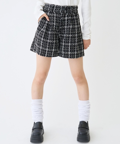 LOVETOXIC（ラブトキシック）の「オトナ映えホリデ-ツイ-ドショ-トパンツ（その他パンツ・キッズ・ホワイト/ブラック・S:140cm/130cm/L:160cm/M:150cm）」の6枚目の写真