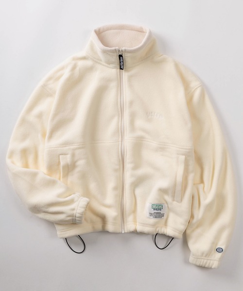 DISCUS(ディスカス)の「【71】【DISCUS/ディスカス】ワンポイント刺繍&ネームタグデザイン コンパクト フリース フルジップブルゾン レディース(ブルゾン・レディース・レッド/オフホワイト/ブルー/ブラック・M/L)」の2枚目の写真