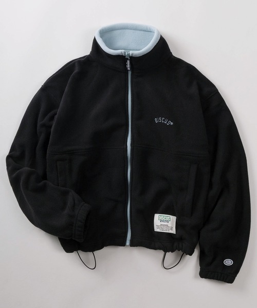 DISCUS(ディスカス)の「【71】【DISCUS/ディスカス】ワンポイント刺繍&ネームタグデザイン コンパクト フリース フルジップブルゾン レディース(ブルゾン・レディース・レッド/オフホワイト/ブルー/ブラック・M/L)」の1枚目の写真