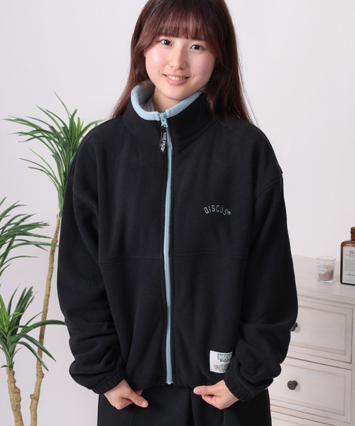 DISCUS(ディスカス)の「【71】【DISCUS/ディスカス】ワンポイント刺繍&ネームタグデザイン コンパクト フリース フルジップブルゾン レディース(ブルゾン・レディース・レッド/オフホワイト/ブルー/ブラック・M/L)」の16枚目の写真