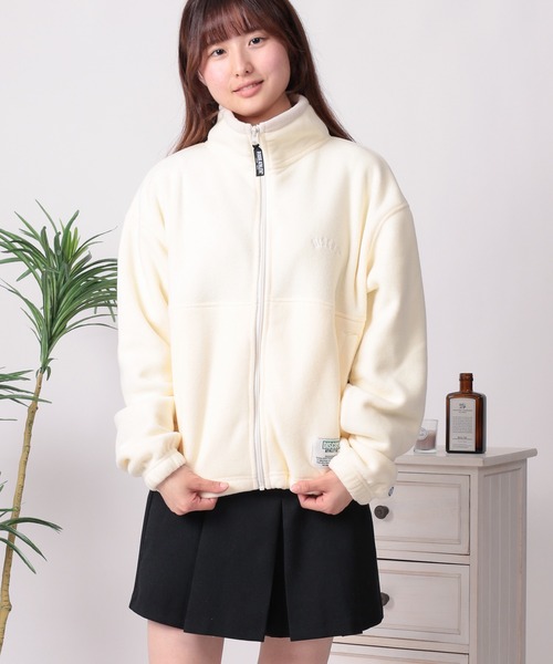 DISCUS(ディスカス)の「【71】【DISCUS/ディスカス】ワンポイント刺繍&ネームタグデザイン コンパクト フリース フルジップブルゾン レディース(ブルゾン・レディース・レッド/オフホワイト/ブルー/ブラック・M/L)」の12枚目の写真