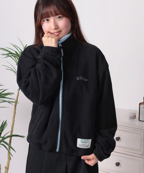 DISCUS(ディスカス)の「【71】【DISCUS/ディスカス】ワンポイント刺繍&ネームタグデザイン コンパクト フリース フルジップブルゾン レディース(ブルゾン・レディース・レッド/オフホワイト/ブルー/ブラック・M/L)」の15枚目の写真
