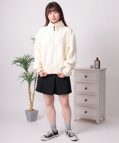 DISCUS(ディスカス)の「【71】【DISCUS/ディスカス】ワンポイント刺繍&ネームタグデザイン コンパクト フリース フルジップブルゾン レディース(ブルゾン・レディース・レッド/オフホワイト/ブルー/ブラック・M/L)」の14枚目の写真