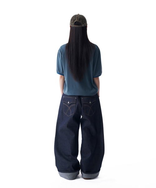 AAKAM(アーカム)の「OTAKU Boucle Ringer Top (Blue Green)(Tシャツ/カットソー・レディース・その他・1/2)」の4枚目の写真