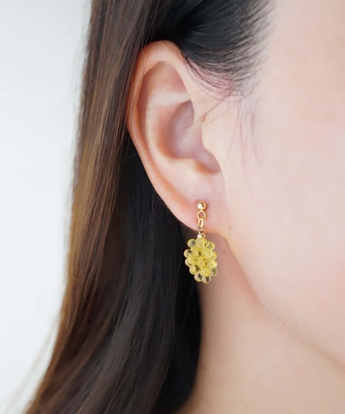 CERCA(チェルカ)の「jolie minette/ミニ ぶどう ピアス/アレルギー対応(ピアス(両耳用)・レディース・グリーン/パープル系その他/イエロー系その他・FREE)」の17枚目の写真