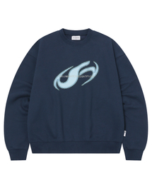 F.ILLUMINATE | スラントシンボルロゴスウェットシャツ-ネイビー(スウェット)