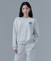 女性 起毛 ブクル ポイント スウェットTシャツ-CFRG5172D0B