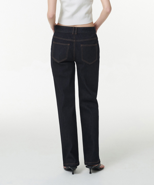 MUSINSA STANDARD WOMAN（ムシンサスタンダードウーマン）の「[クールタンダード] ウィメンズ リニア ストレート デニムパンツ [ディープインディゴ]（デニムパンツ・レディース・その他・29/30/24/25/26/27/28）」の3枚目の写真