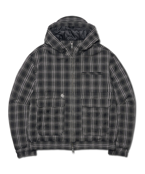 NOMANUAL(NOMANUAL)の「CHECK HOODED JACKET - BLACK(その他アウター・レディース・その他・SMALL/MEDIUM/LARGE)」の1枚目の写真