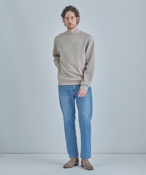 MEN'S BIGI（メンズビギ）の「スエードタッチ ダンボールモックネックトップス（スウェット・メンズ・オフホワイト/ブラウン/ブラック・03/02）」の6枚目の写真