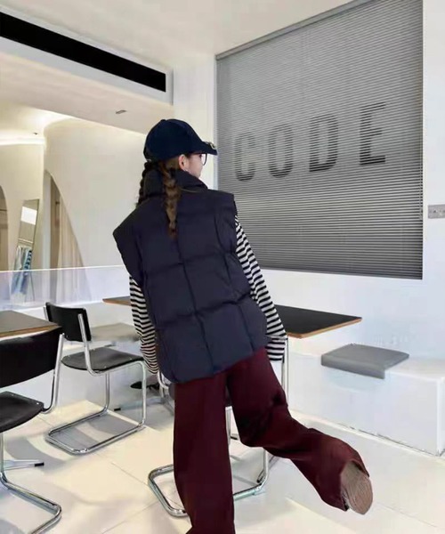 セール】マフラー付き中綿ベスト（ダウンベスト）｜nonomi（ノノミ）の