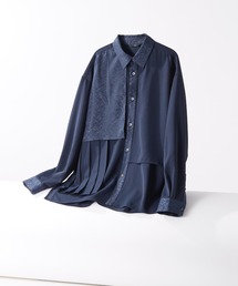 HARE（ハレ）の「【SET UP対応】ジャガードアシメプリーツシャツ(HARE)（シャツ/ブラウス）」