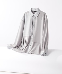 HARE | 【SET UP対応】ジャガードアシメプリーツシャツ(HARE)(シャツ/ブラウス)