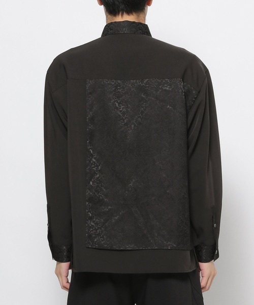 HARE（ハレ）の「ジャガードアシメプリーツシャツ(HARE)（シャツ/ブラウス・メンズ・グレー/ブルー/ブラック/パープル/グリーン/ライトグレー・FREE）」の18枚目の写真