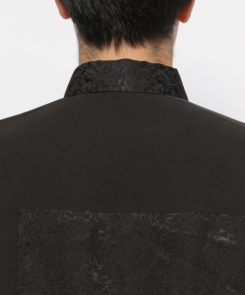 HARE（ハレ）の「ジャガードアシメプリーツシャツ(HARE)（シャツ/ブラウス・メンズ・グレー/ブルー/ブラック/パープル/グリーン/ライトグレー・FREE）」の20枚目の写真