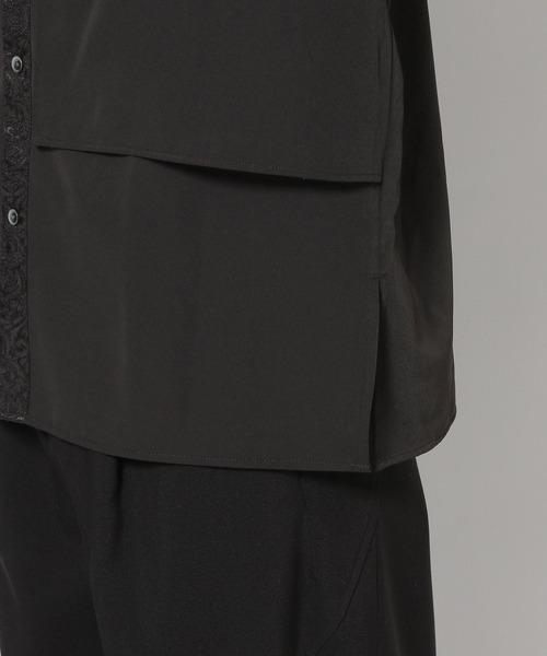 HARE（ハレ）の「ジャガードアシメプリーツシャツ(HARE)（シャツ/ブラウス・メンズ・グレー/ブルー/ブラック/パープル/グリーン/ライトグレー・FREE）」の22枚目の写真