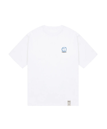 GRAVER（グレーバー）の「[UNISEX] SMALL NEW LINE DOT DRAWING LIFE LOGO WHITE CLIP SHORT SLEEVE T-SHIRT WHITE（Tシャツ/カットソー・メンズ）」