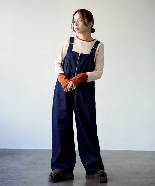 Bulue.(ブルー)の「【Bulue.】リブ袖配色トップス(Tシャツ/カットソー・レディース・グレー/チャコールグレー/アイボリー・FREE)」の14枚目の写真