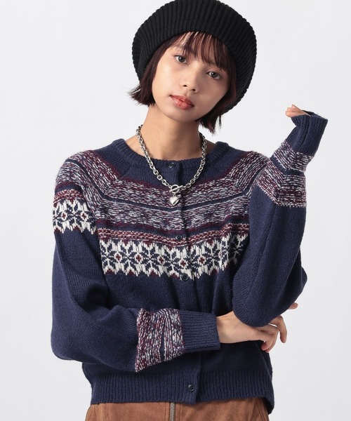 PAGEBOY(ページボーイ)の「ノルディックコンパクトカーディガン(カーディガン/ボレロ・レディース・ブラック/グレー/ネイビー・FREE)」の3枚目の写真