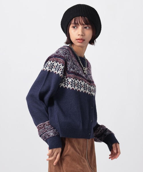 PAGEBOY(ページボーイ)の「ノルディックコンパクトカーディガン(カーディガン/ボレロ・レディース・ブラック/グレー/ネイビー・FREE)」の9枚目の写真