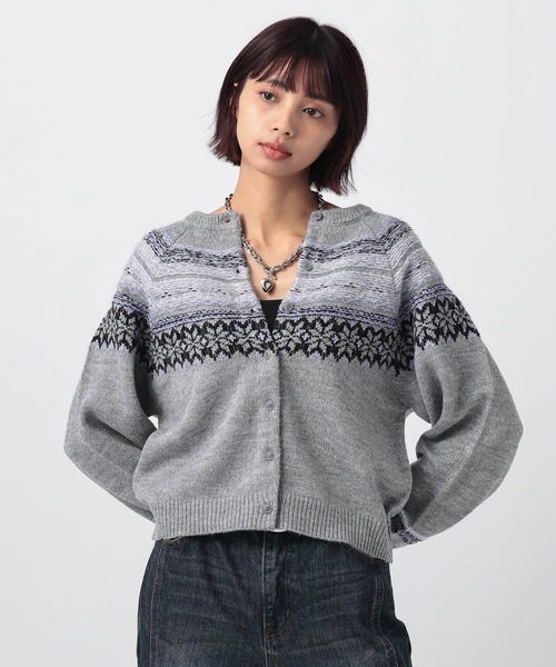 PAGEBOY(ページボーイ)の「ノルディックコンパクトカーディガン(カーディガン/ボレロ・レディース・ブラック/グレー/ネイビー・FREE)」の21枚目の写真