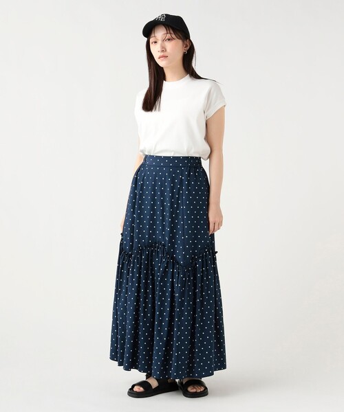 BEAMS HEART（ビームスハート）の「ハイネック フレンチスリーブ プルオーバー（Tシャツ/カットソー・レディース・グレー/オフホワイト/ブラック/その他・FREE）」の6枚目の写真