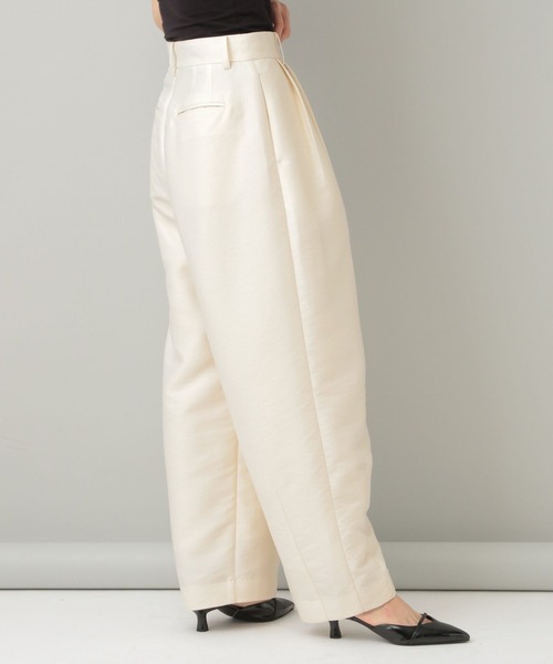 A part by（アパートバイ）の「シルクウールライクコクーンパンツ（その他パンツ・レディース・アイボリー/ブラック・MEDIUM/SMALL）」の6枚目の写真