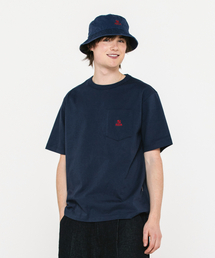 AECA（エイカ）の「EVERYDAY AECA CLOVER POCKET TEE-NAVY（Tシャツ/カットソー）」