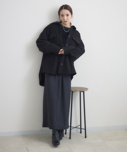 RU.TI.LE（ルチル）の「【RU.TI.LE】裏起毛コーデュロイジャケット（その他アウター・レディース・ブラック/アイボリー・MEDIUM）」の3枚目の写真