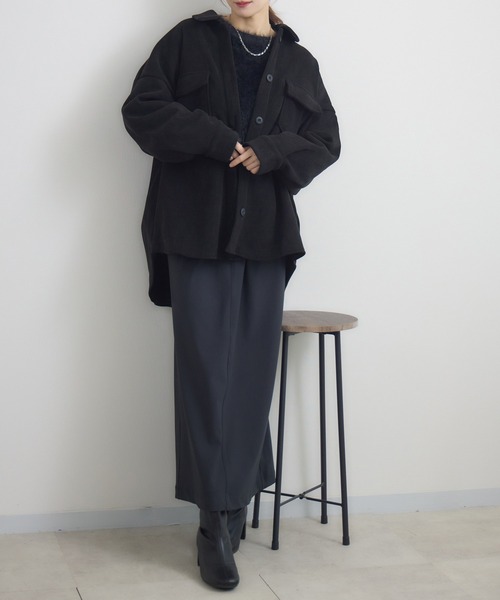 RU.TI.LE（ルチル）の「【RU.TI.LE】裏起毛コーデュロイジャケット（その他アウター・レディース・ブラック/アイボリー・MEDIUM）」の4枚目の写真