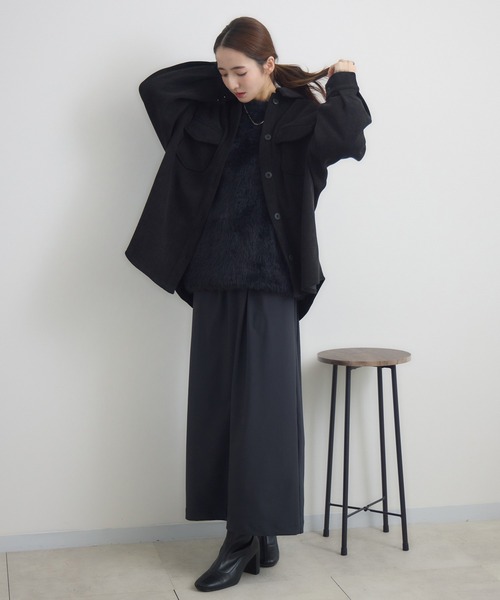 RU.TI.LE（ルチル）の「【RU.TI.LE】裏起毛コーデュロイジャケット（その他アウター・レディース・ブラック/アイボリー・MEDIUM）」の5枚目の写真