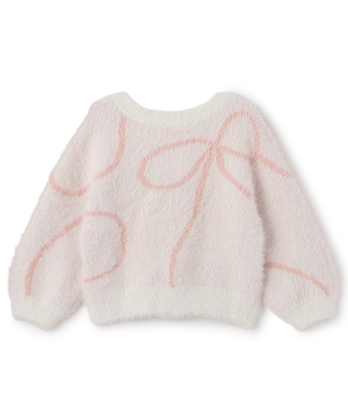 petit main（プティマイン）の「【リンク】シャギーニット柄カーディガン（カーディガン/ボレロ・キッズ・アイボリー/ブルー・M(100-110cm)/L(120-130cm)/S(80-90cm)）」の7枚目の写真