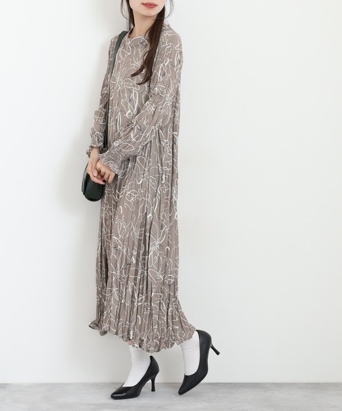 セール】Anna Nicola クリンクル加工プリントワンピース（ワンピース