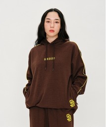 Right-on | 【MLB】刺繍ロゴ スウェットパーカー (セットアップ可 / 親子でお揃い / 袖パイピング)(パーカー)