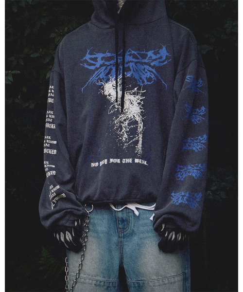 SCHISM INDUCING(スキズムインデューシング)の「MALEVOLENT HOODIE CHARCOAL(パーカー・レディース・その他・MEDIUM/LARGE)」の16枚目の写真