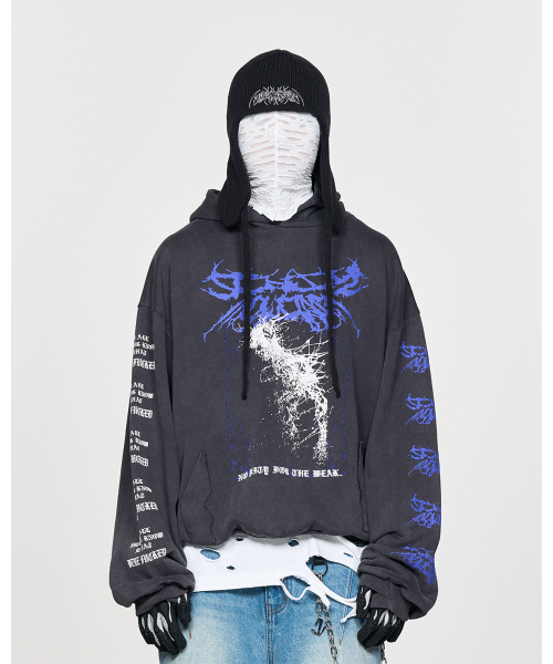 SCHISM INDUCING(スキズムインデューシング)の「MALEVOLENT HOODIE CHARCOAL(パーカー・レディース・その他・MEDIUM/LARGE)」の15枚目の写真